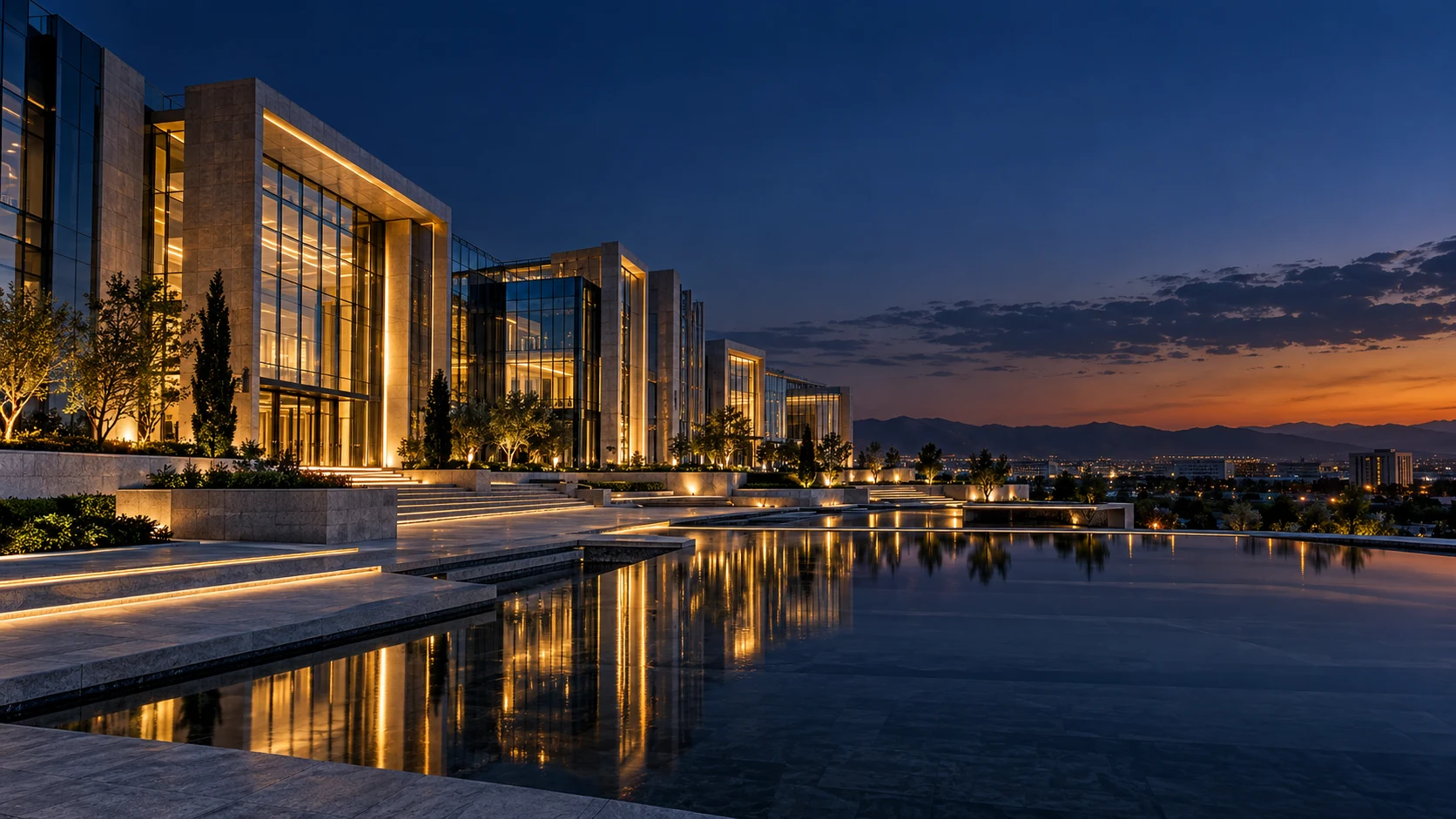 تصویر مفهومی از معماری یک پردیس پژوهش و فناوری